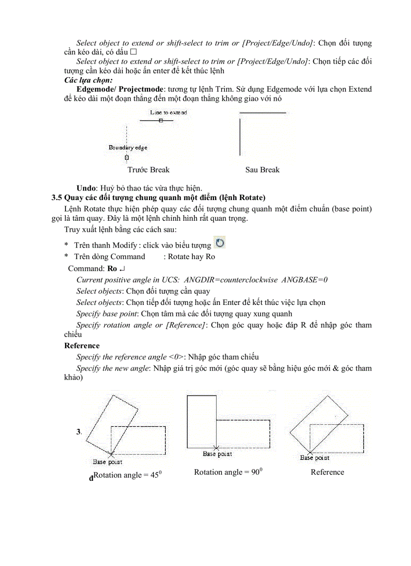 image for page Autocad Đại Học Nông nghiệp CÁC KĨ THUẬT HIỆU CHỈNH CƠ BẢN