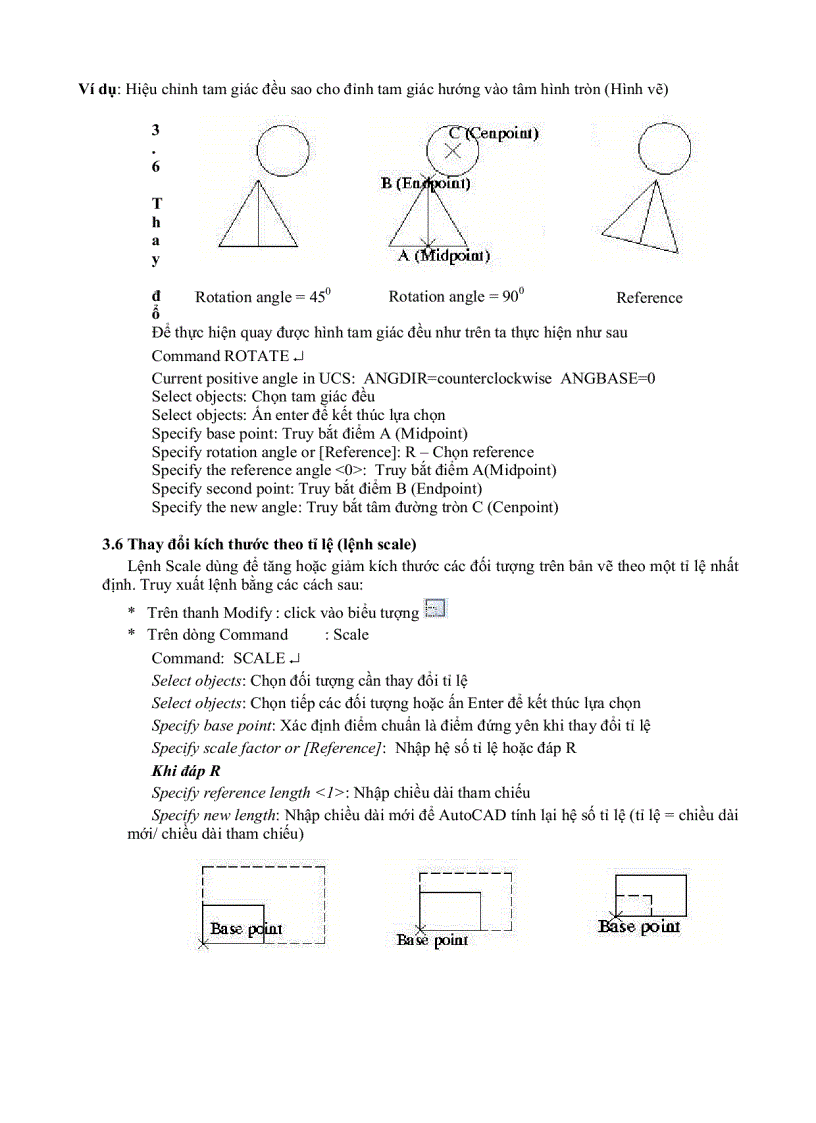 image for page Autocad Đại Học Nông nghiệp CÁC KĨ THUẬT HIỆU CHỈNH CƠ BẢN