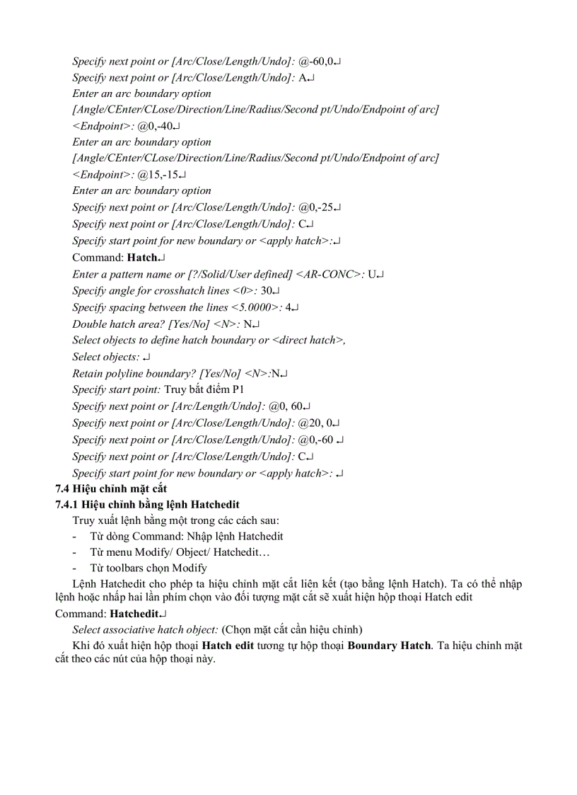image for page Autocad Đại Học Nông nghiệp HÌNH CẮT MẶT CẮT VÀ KÍ HIỆU VẬT LIỆU