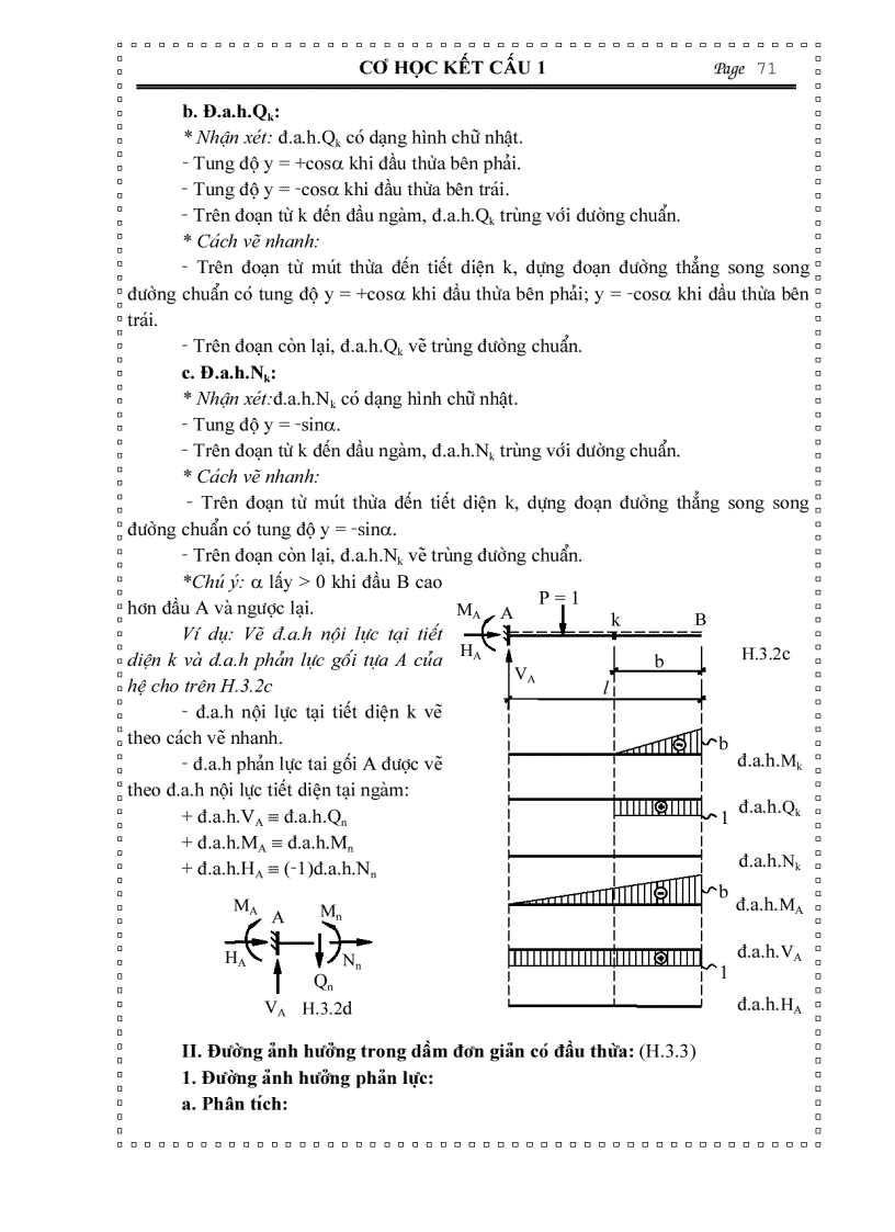 image for page Cơ học kết cấu XÁC ĐỊNH NỘI LỰC TRONG HỆ PHẲNG TĨNH ĐỊNH CHỊU TẢI TRỌNG DI ĐỘNG