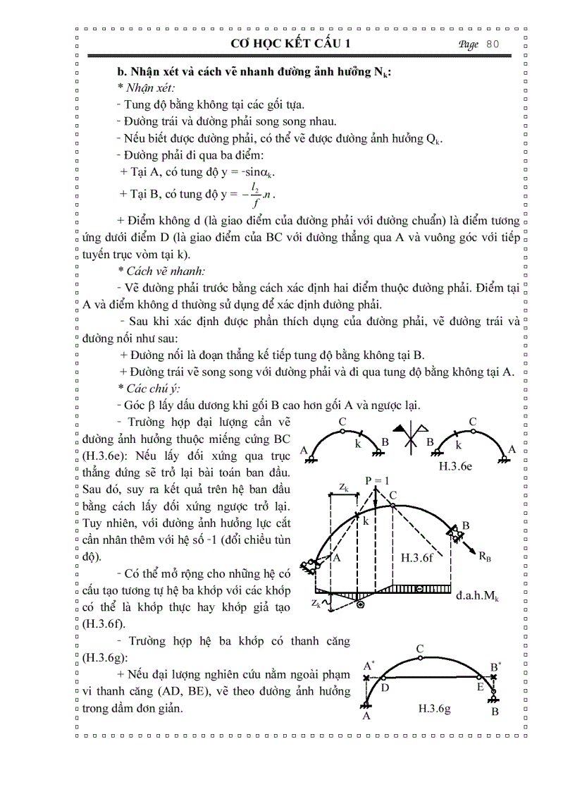 image for page Cơ học kết cấu XÁC ĐỊNH NỘI LỰC TRONG HỆ PHẲNG TĨNH ĐỊNH CHỊU TẢI TRỌNG DI ĐỘNG