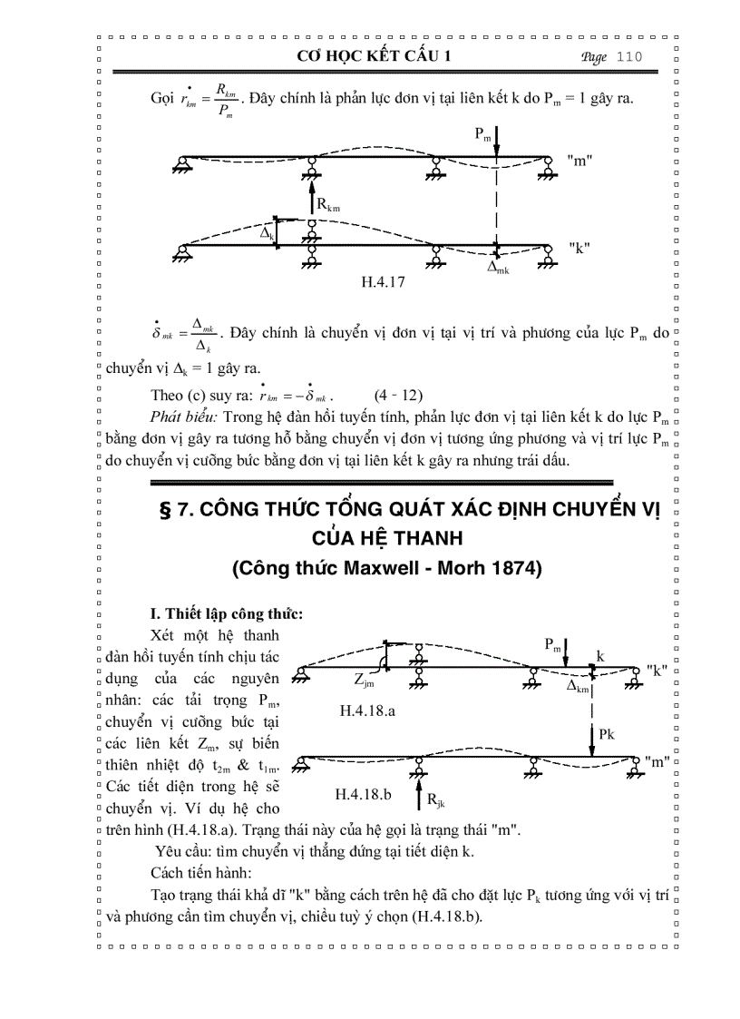 image for page Cơ học kết cấu XÁC ĐỊNH CHUYỂN VỊ TRONG HỆ THANH PHẲNG ĐÀN HỒI TUYẾ N TÍNH