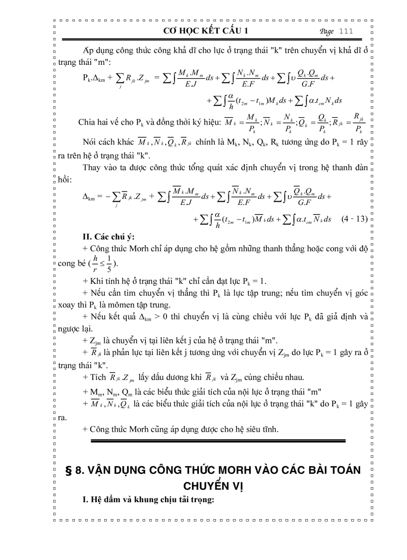 image for page Cơ học kết cấu XÁC ĐỊNH CHUYỂN VỊ TRONG HỆ THANH PHẲNG ĐÀN HỒI TUYẾ N TÍNH