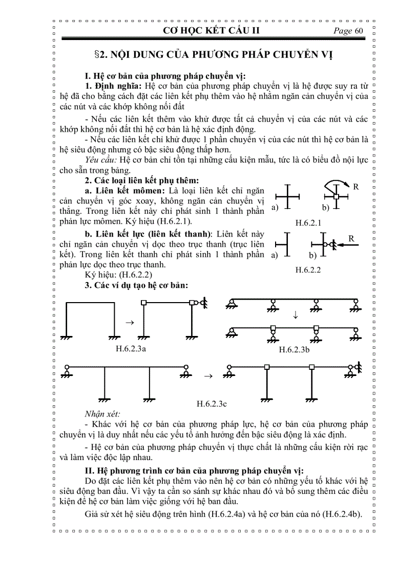 image for page Cơ học kết cấu PHƯƠNG PHÁP CHUYỂN VỊ