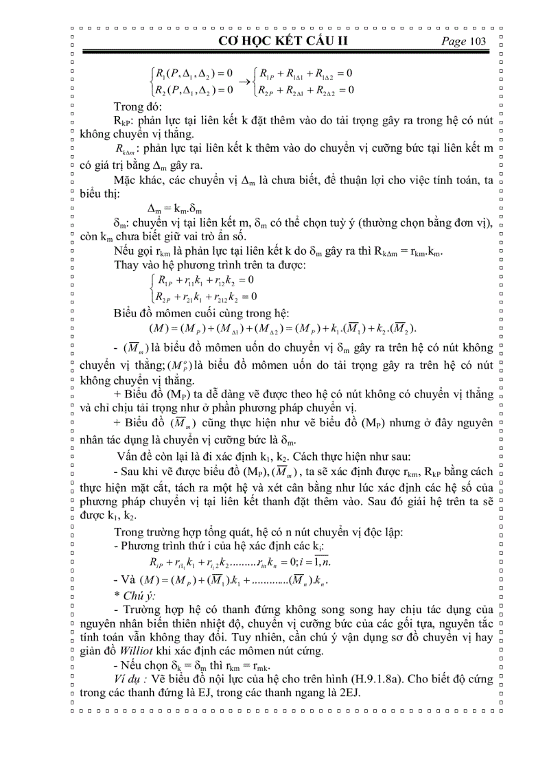 image for page Cơ học kết cấu TÍNH HỆ SIÊU TĨNH BẰNG PHƯƠNG PHÁP ĐÚNG DẦN
