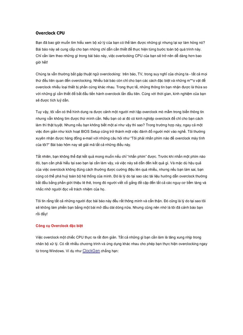 image for page Overclock CPU Phần 1