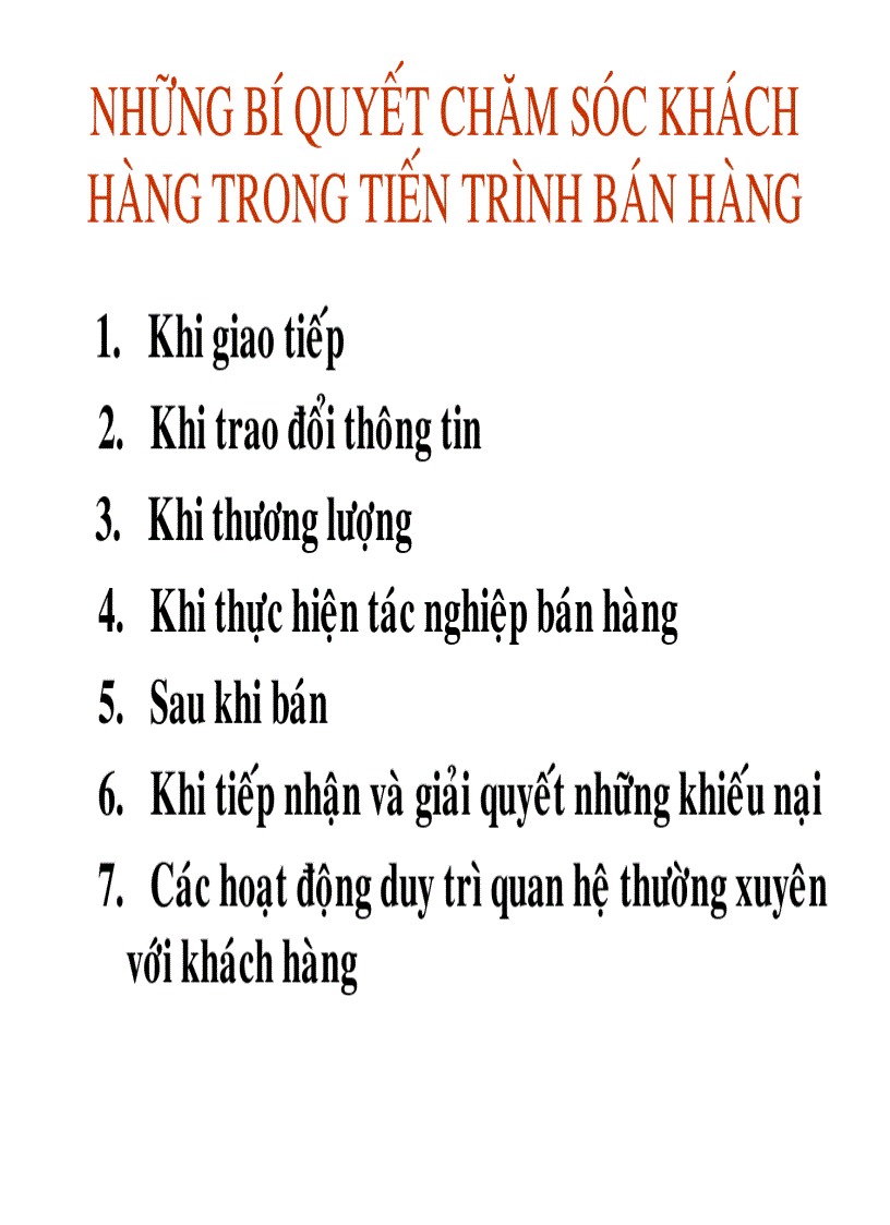 image for page Bí quyết chăm sóc bán hàng