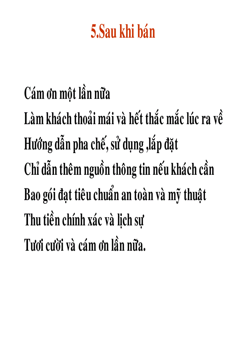 image for page Bí quyết chăm sóc bán hàng