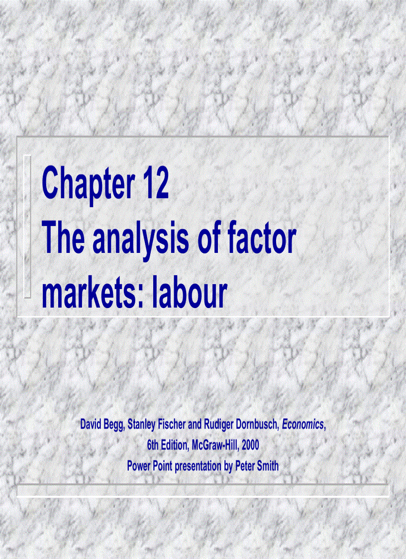 image for page The analysis of factor markets labour