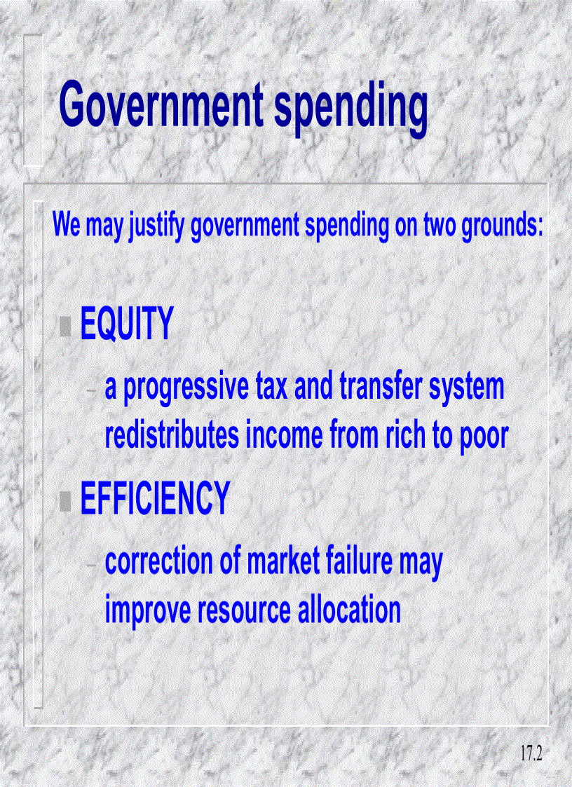 Taxes and government spending