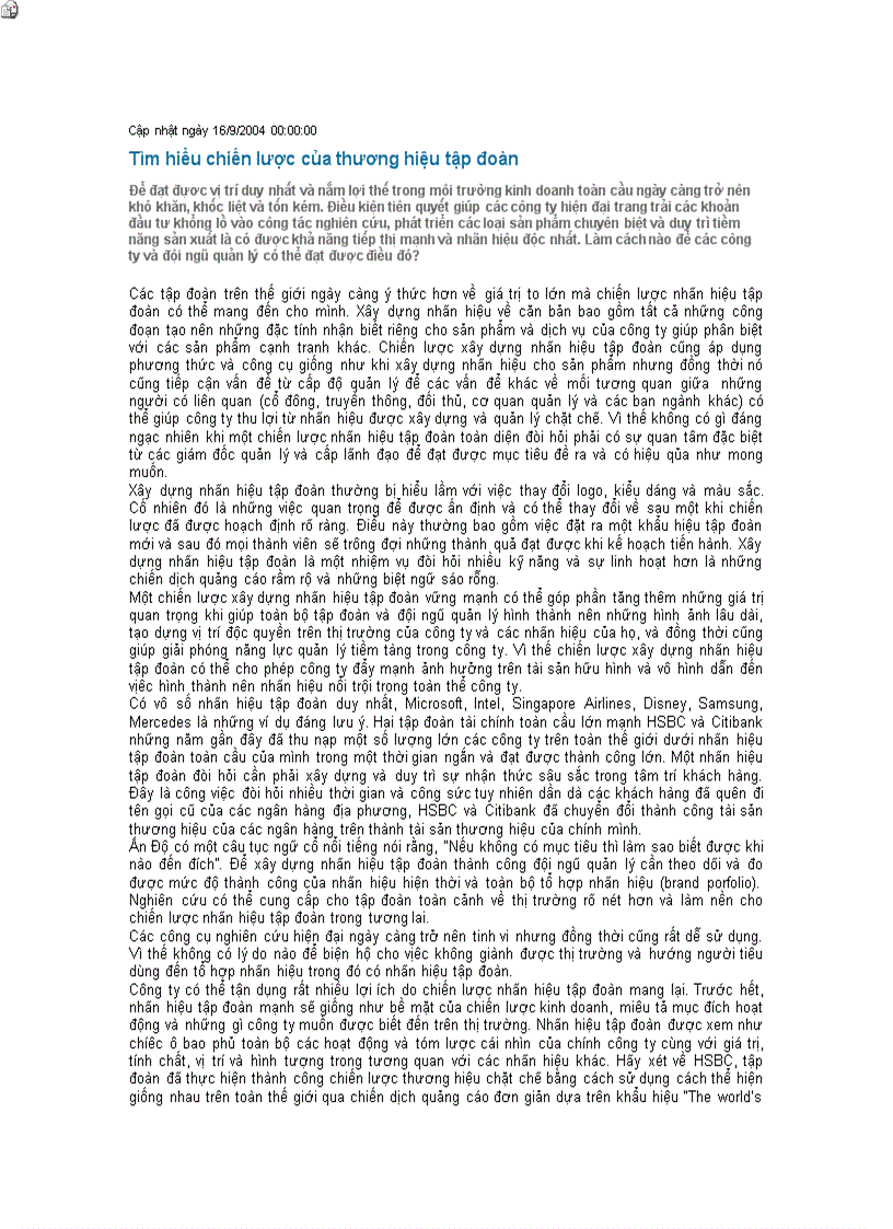 image for page Tìm hiểu chiến lược của thương hiệu tập đoàn