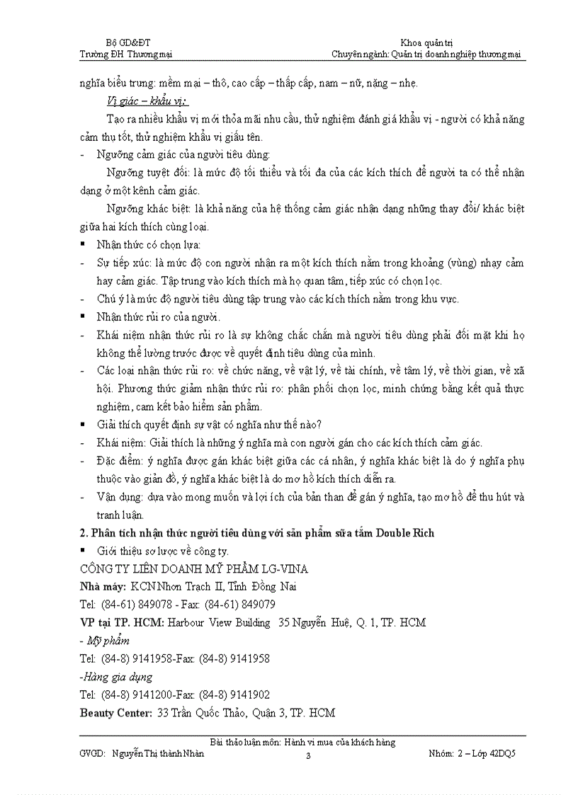 image for page Môn học hành vi mua của khách hàng 1