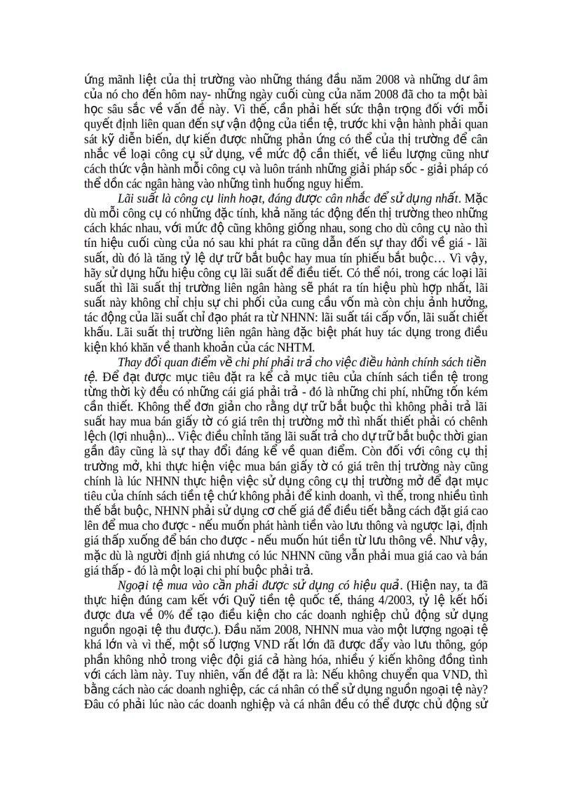 image for page Chính sách tiền tệ trong vai trò điều tiết hoạt động của các ngân hàng thương mại 1