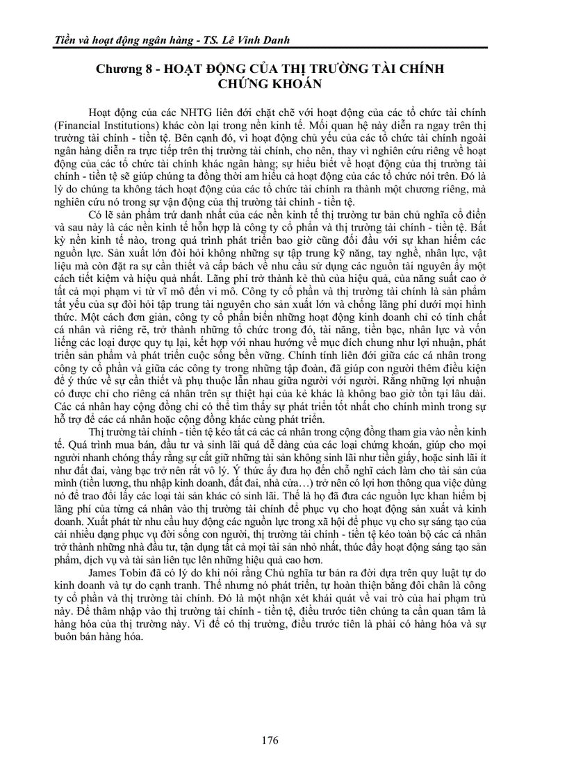 image for page Hoạt động của thị trường tài chính chứng khoán