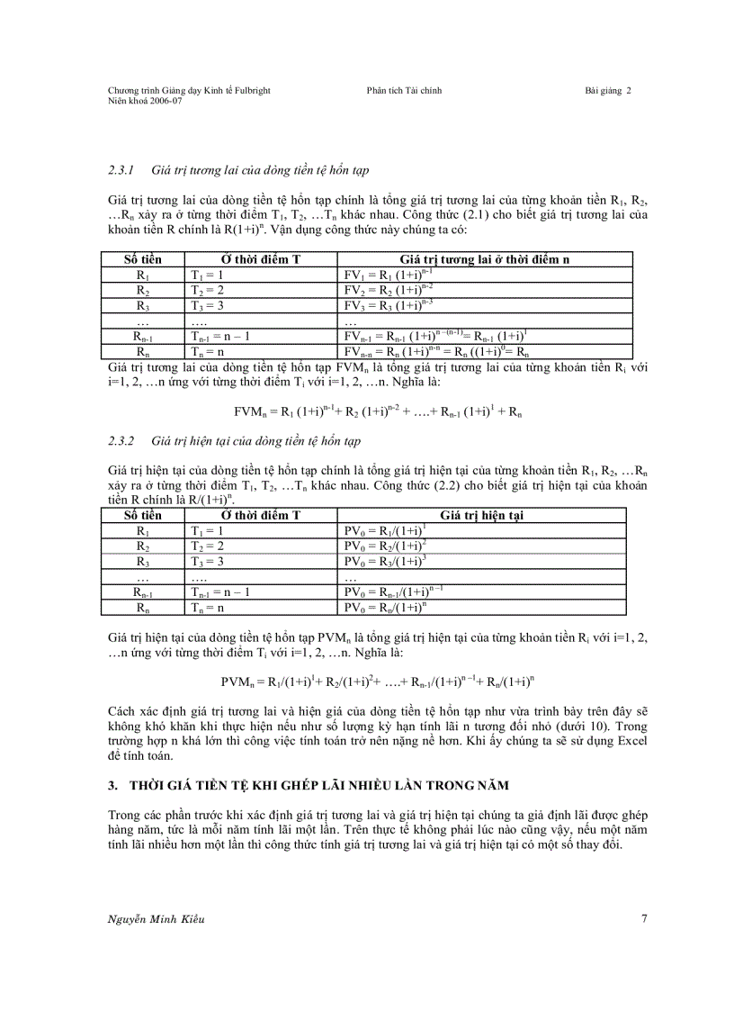 image for page Thời giá tiền tệ và mô hình chiết khấu dòng tiền