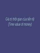 Giá trị thời gian của tiền tệ Time value of money
