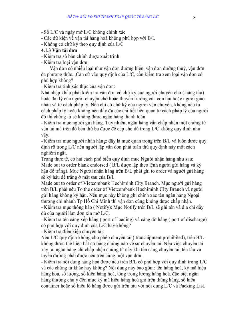 image for page Rủi ro khi thanh toán quốc tế bằng l c