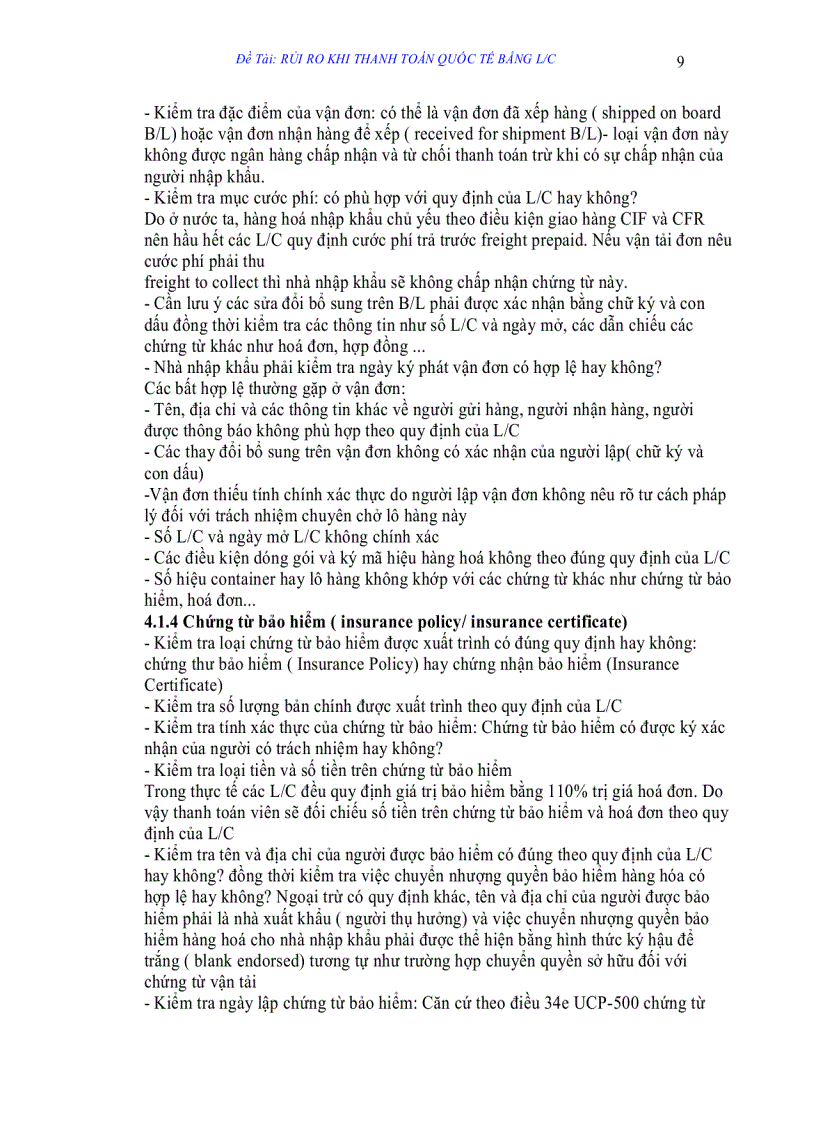 image for page Rủi ro khi thanh toán quốc tế bằng l c