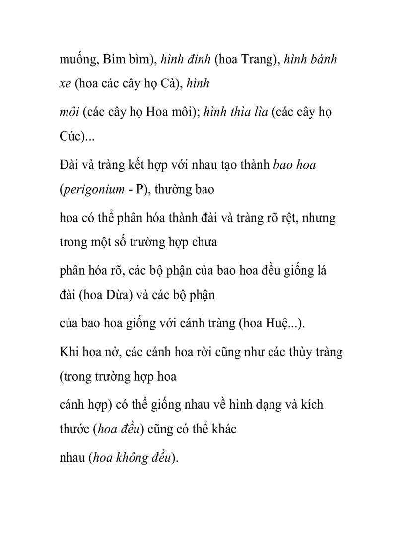 image for page Cấu tạo các thành phần của hoa