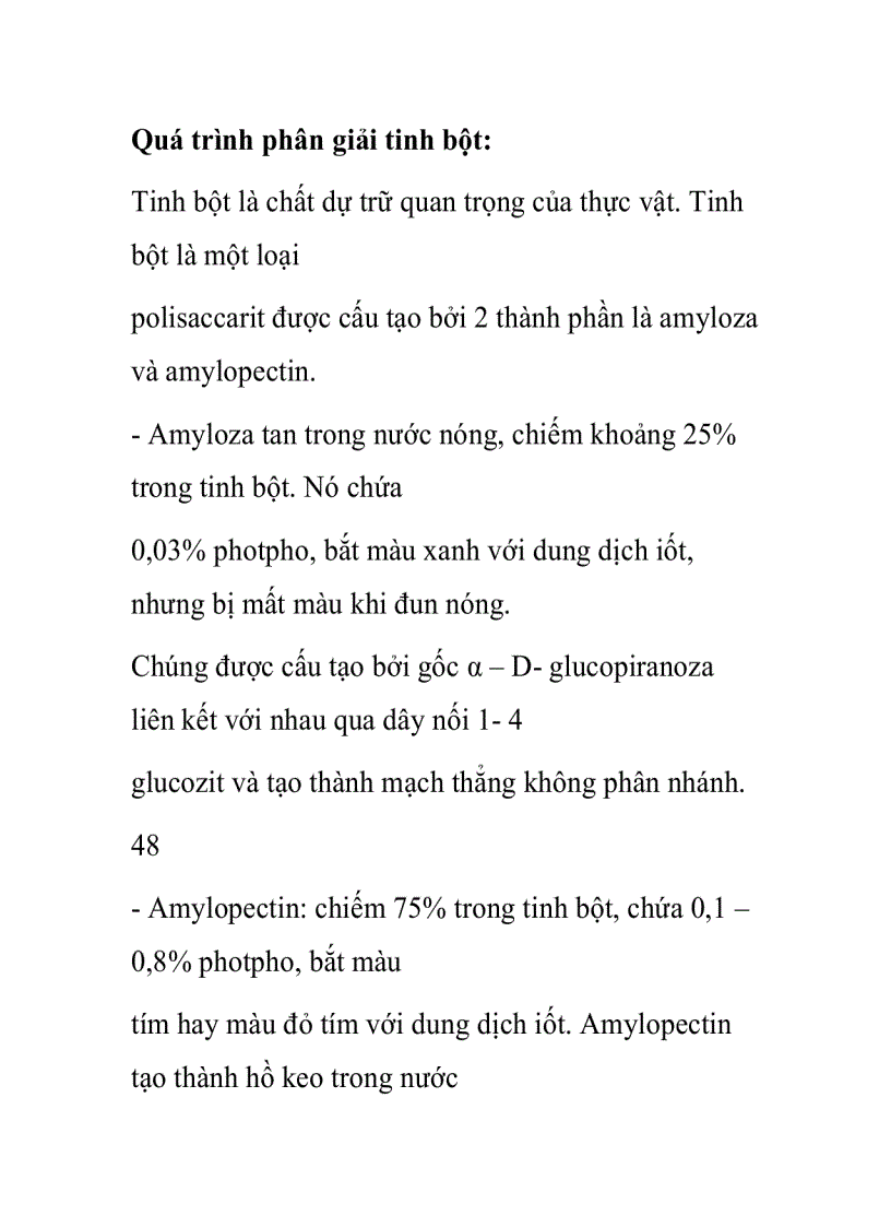 image for page Quá trình phân giải tinh bột