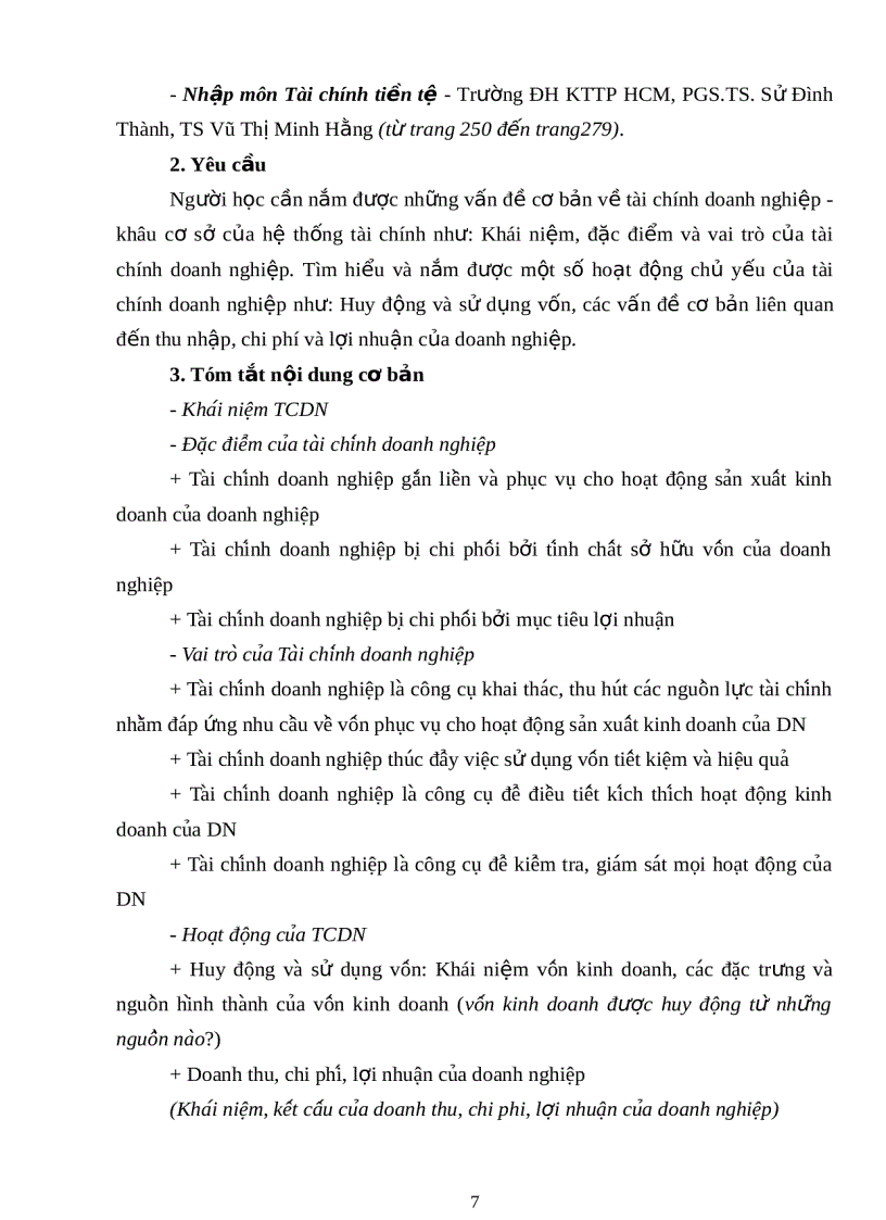 image for page Đề cương học phần nhập môn tài chính tiền tệ