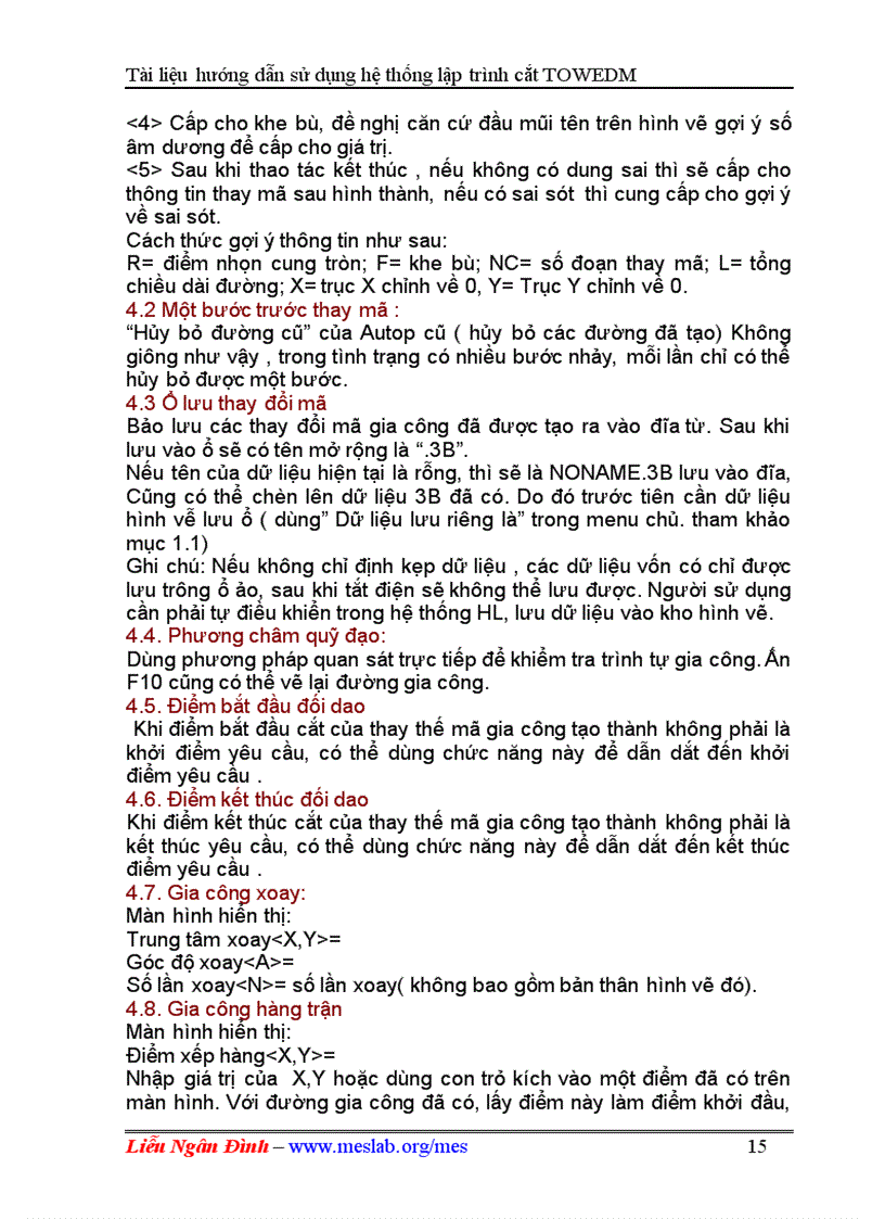 image for page Máy cắt dây HƯỚNG DẪN SỬ DỤNG HỆ THỐNG LẬP TRÌNH CẮT TOWEDM