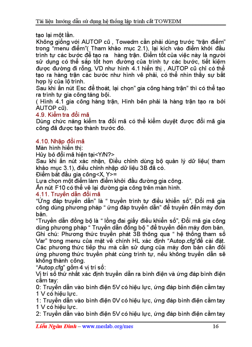 image for page Máy cắt dây HƯỚNG DẪN SỬ DỤNG HỆ THỐNG LẬP TRÌNH CẮT TOWEDM