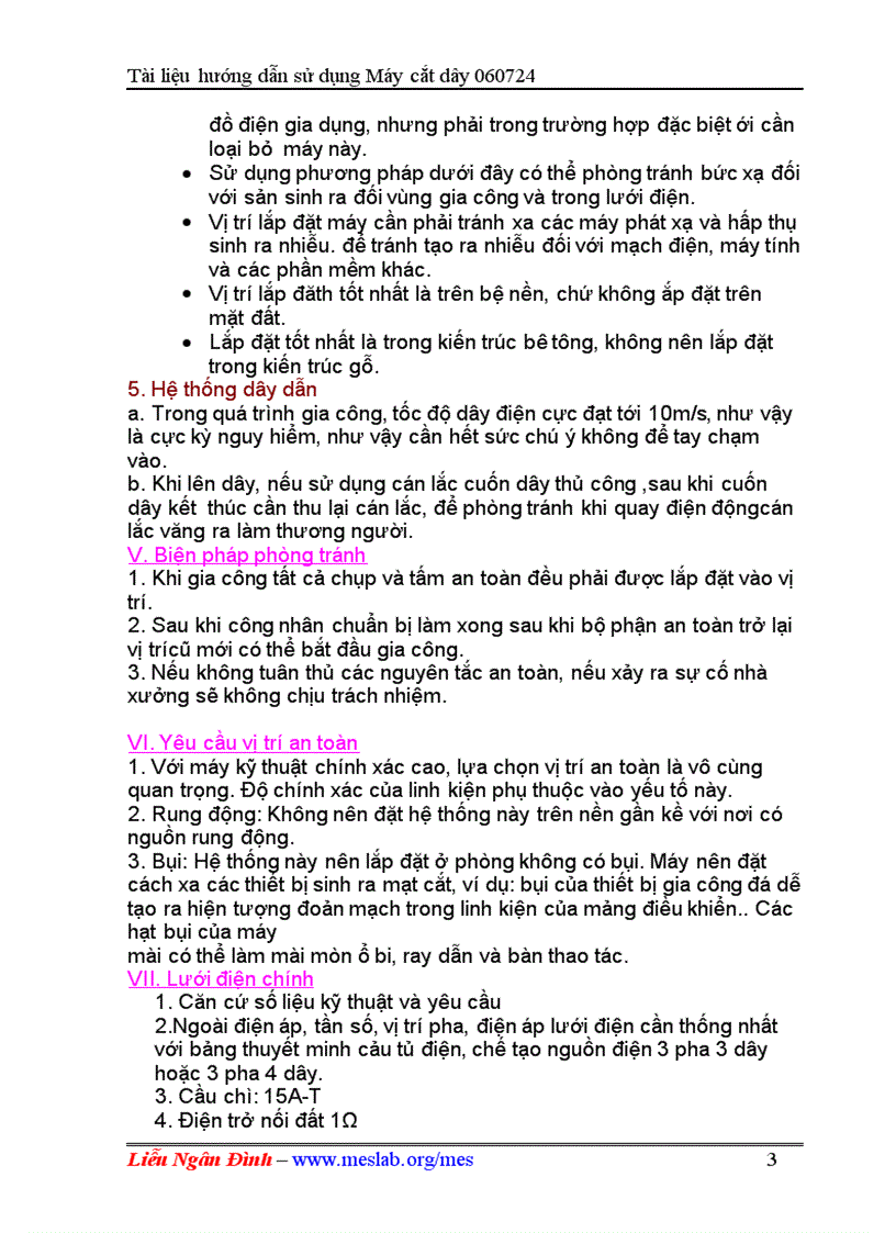 image for page Máy cắt dây Hướng dẫn an toàn