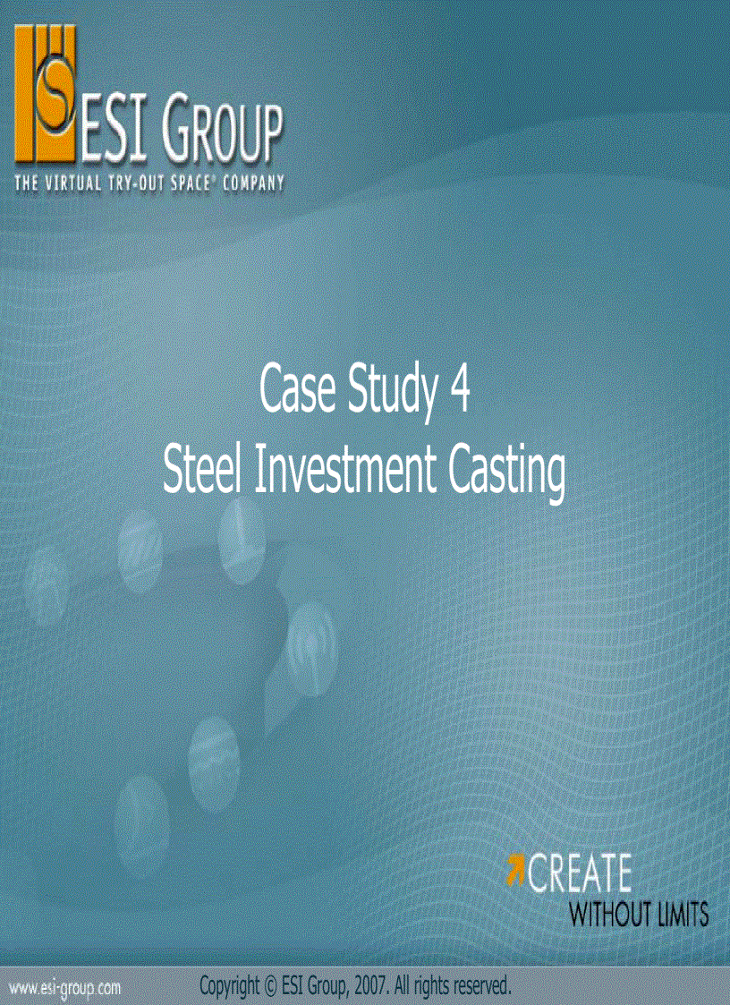 image for page ProCast Case Study 4 Steel Investment Casting