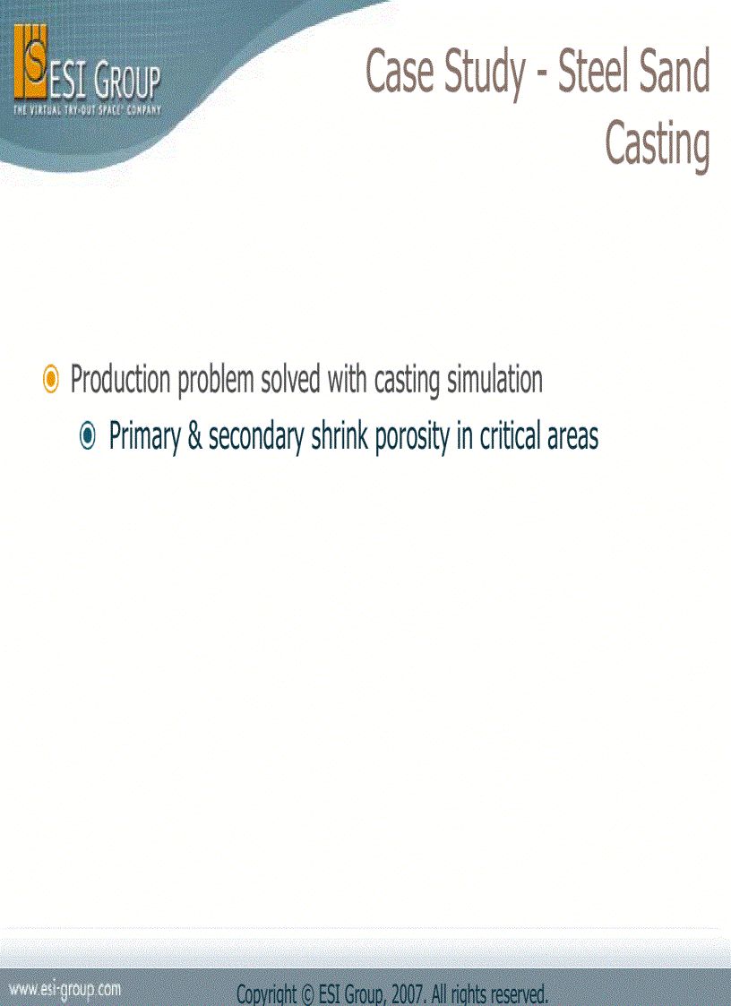 image for page ProCast Case Study 4 Steel Investment Casting