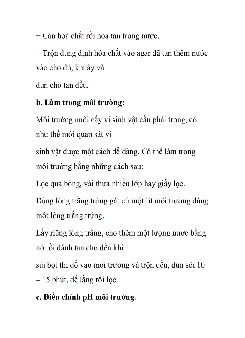 image for page Phương pháp làm môi trường dinh dưỡng