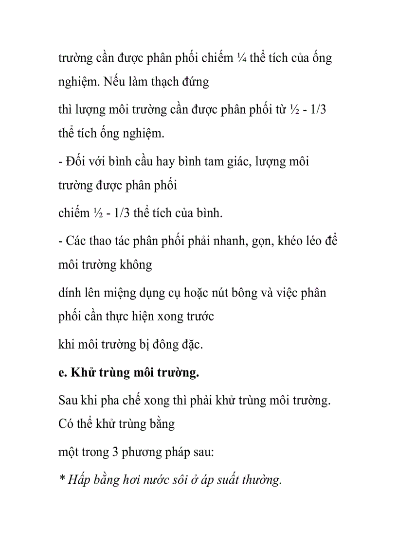 image for page Phương pháp làm môi trường dinh dưỡng