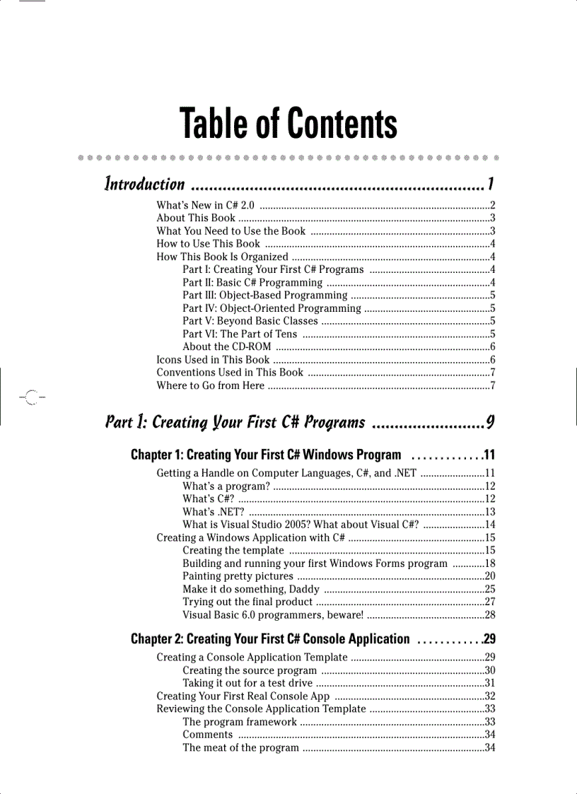 image for page C Sharp 2005 For Dummies