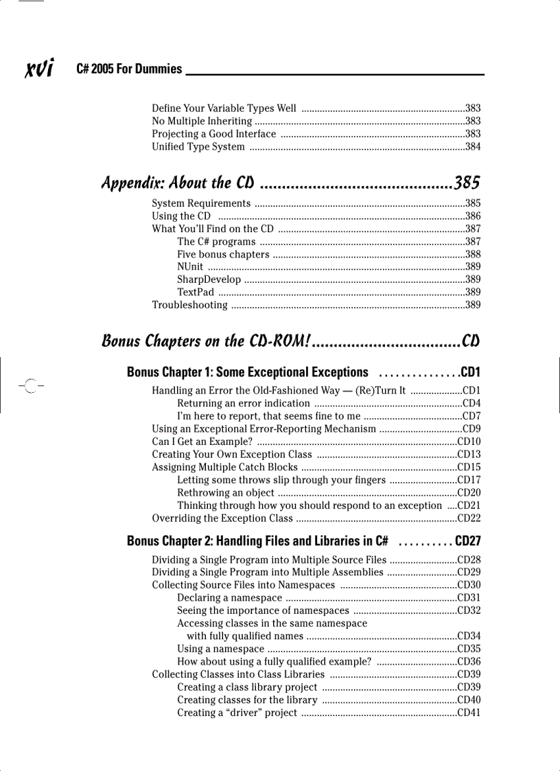 image for page C Sharp 2005 For Dummies