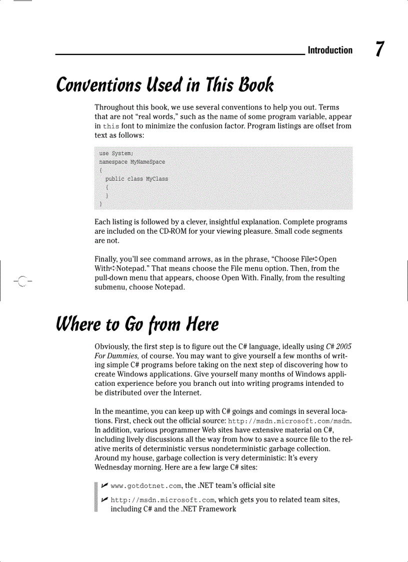 image for page C Sharp 2005 For Dummies