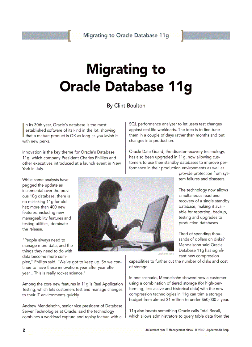 Migrating to Oracle Database 11g