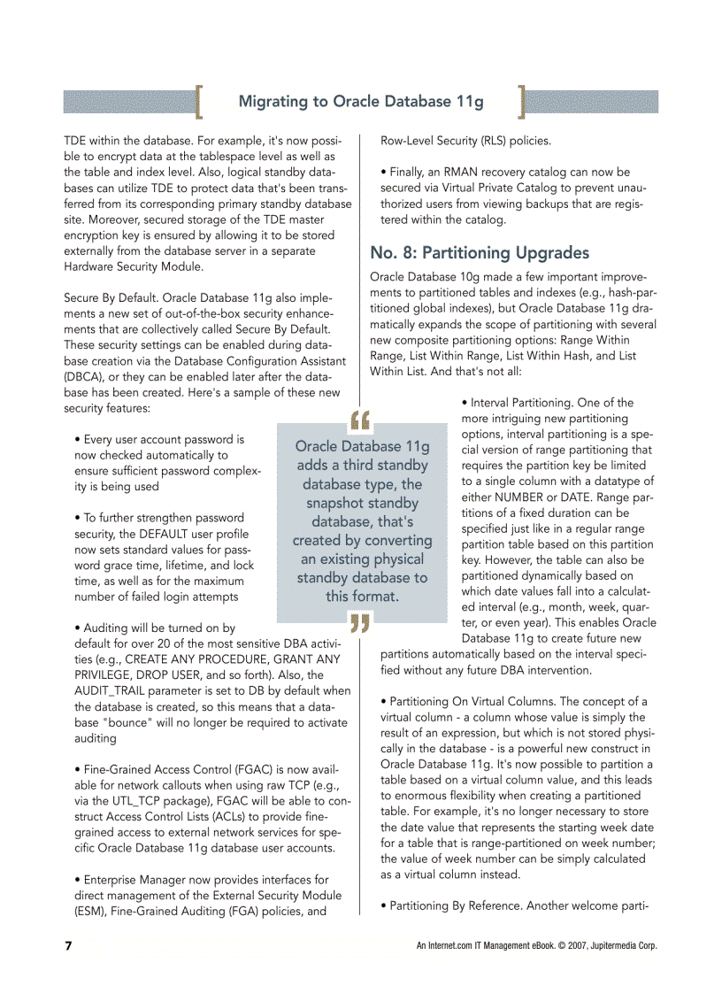 image for page Migrating to Oracle Database 11g
