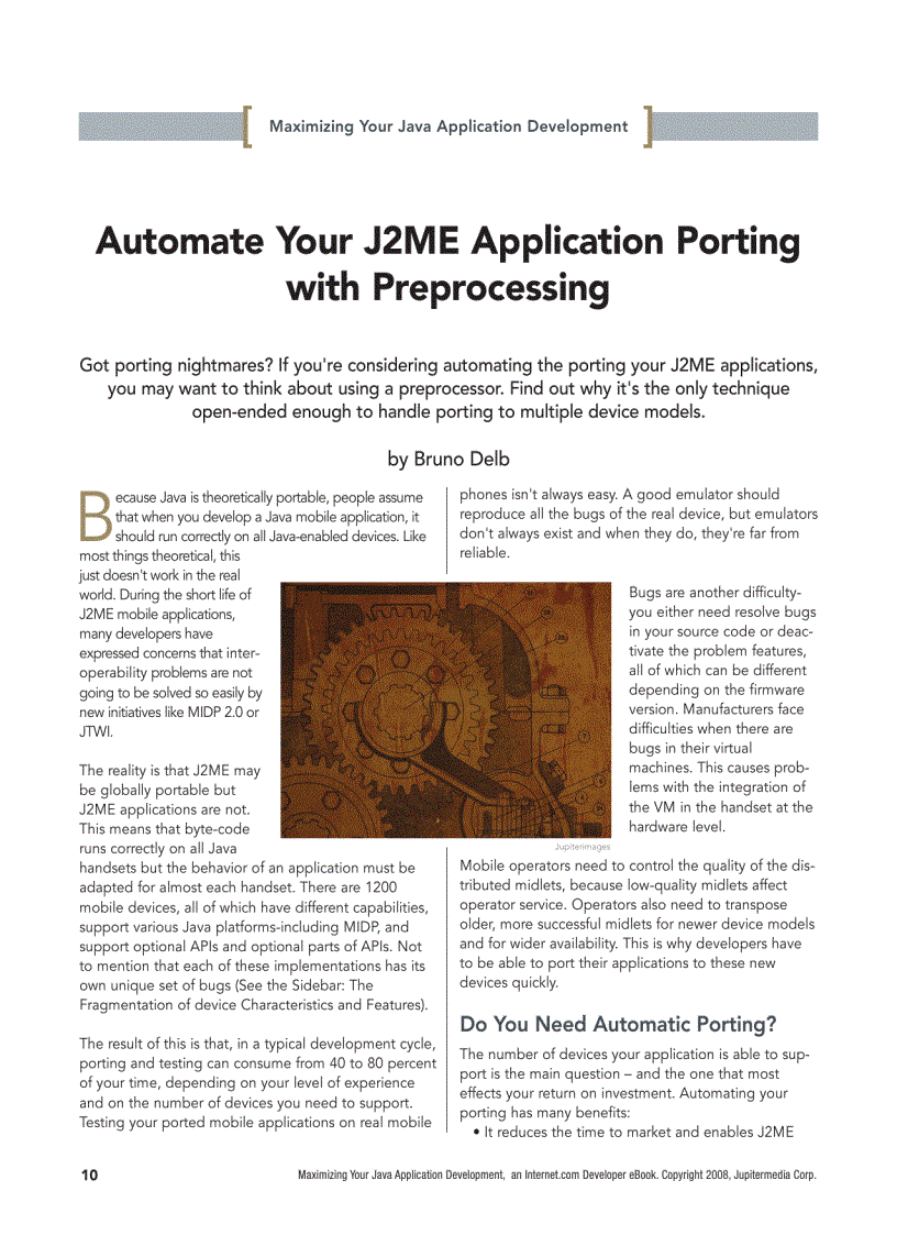image for page Maximizing Your Java Application Development