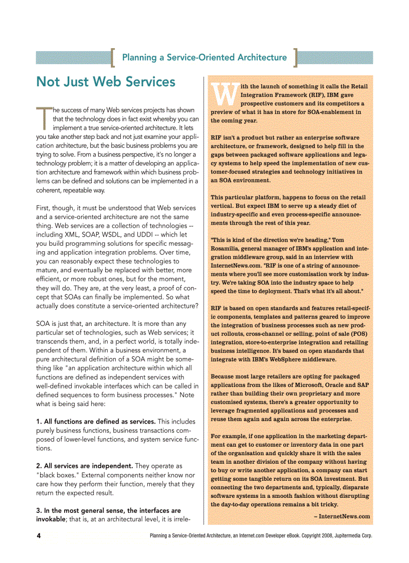 image for page Planning a Service Oriented Architecture