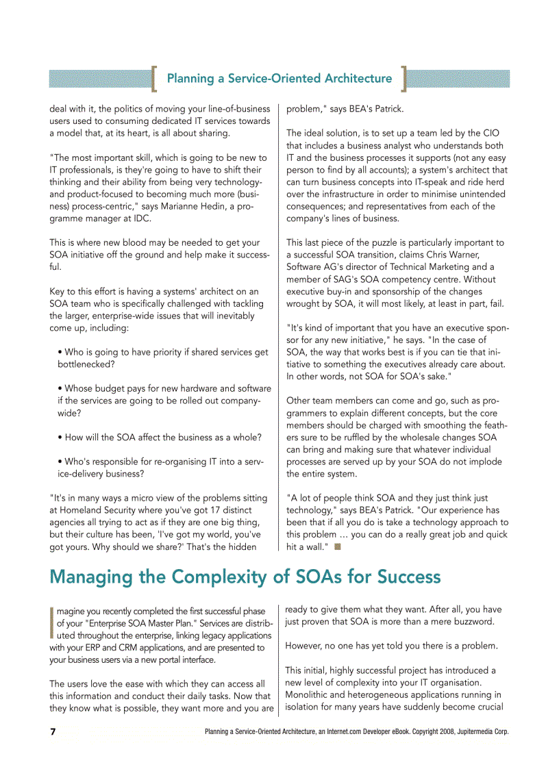 image for page Planning a Service Oriented Architecture
