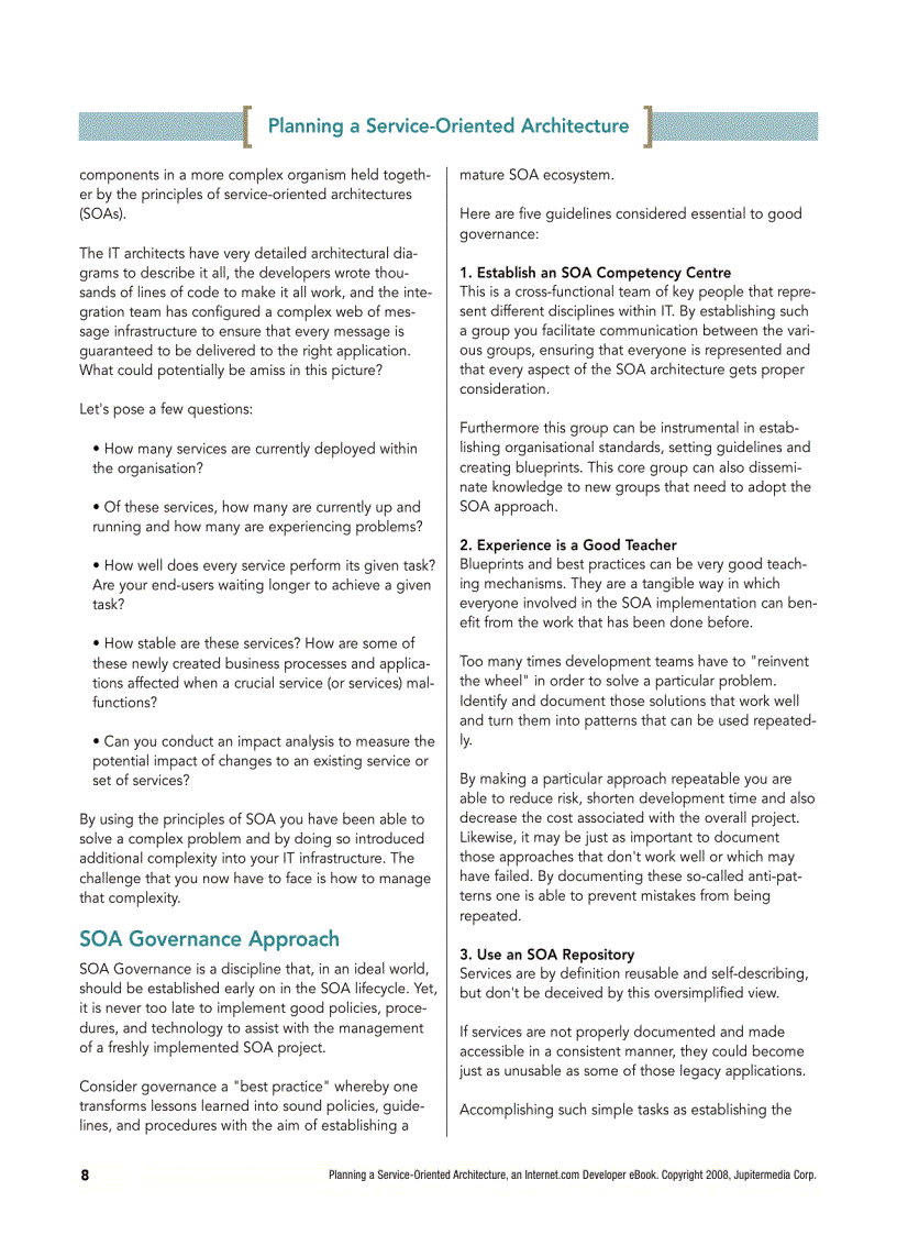 image for page Planning a Service Oriented Architecture