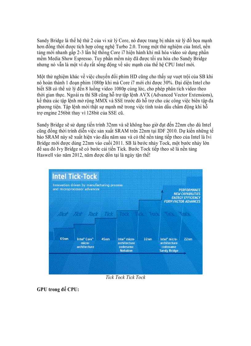 Những điều bạn nên biết về nền tảng Intel Sandy Bridge