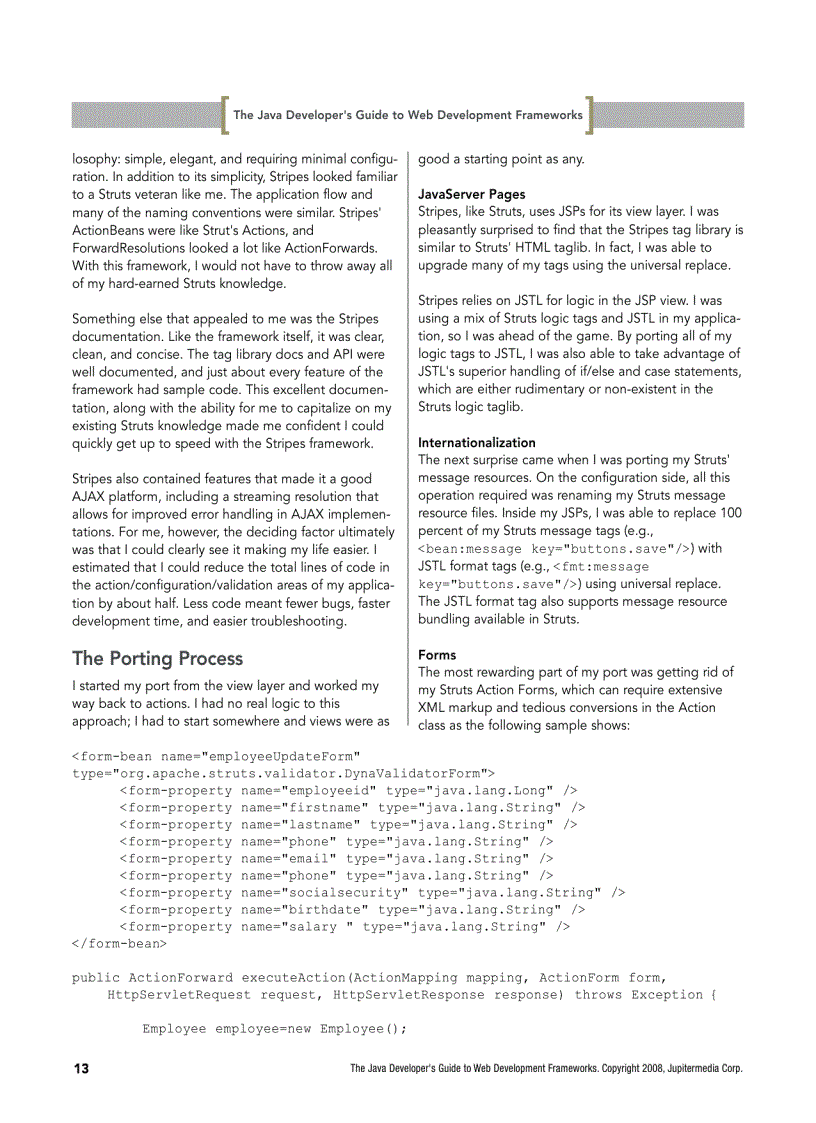 image for page The Java Developer s Guide to Web Development Frameworks