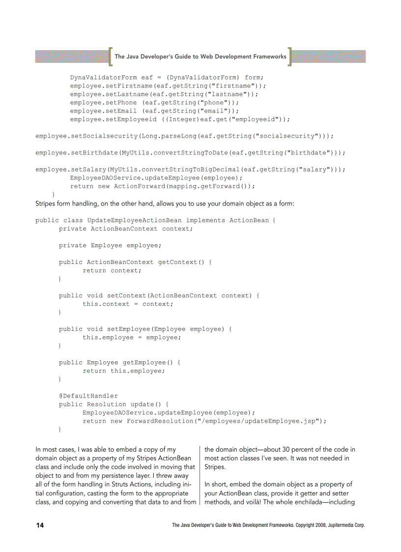 image for page The Java Developer s Guide to Web Development Frameworks