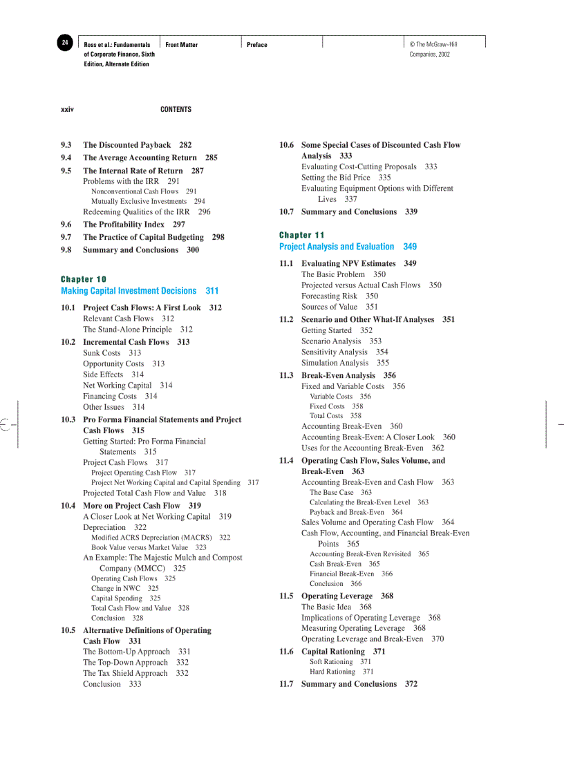 image for page Fundamentals of Corporate Finance