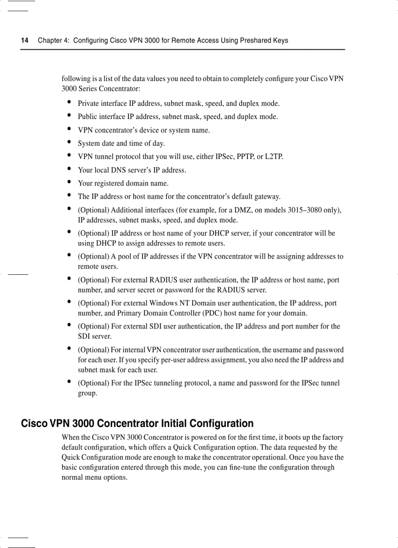 image for page Configuring Cisco VPN 3000 for Remote Access Using Preshared Keys