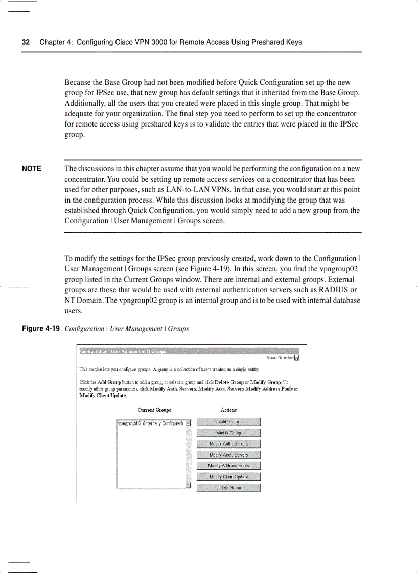 image for page Configuring Cisco VPN 3000 for Remote Access Using Preshared Keys