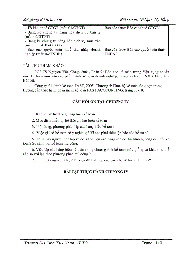 image for page Thiết lập hệ thống bảng biểu kế toán