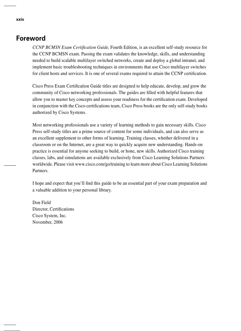 image for page CCNP Self Study CCNP BCMSN Official Exam Certification Guide