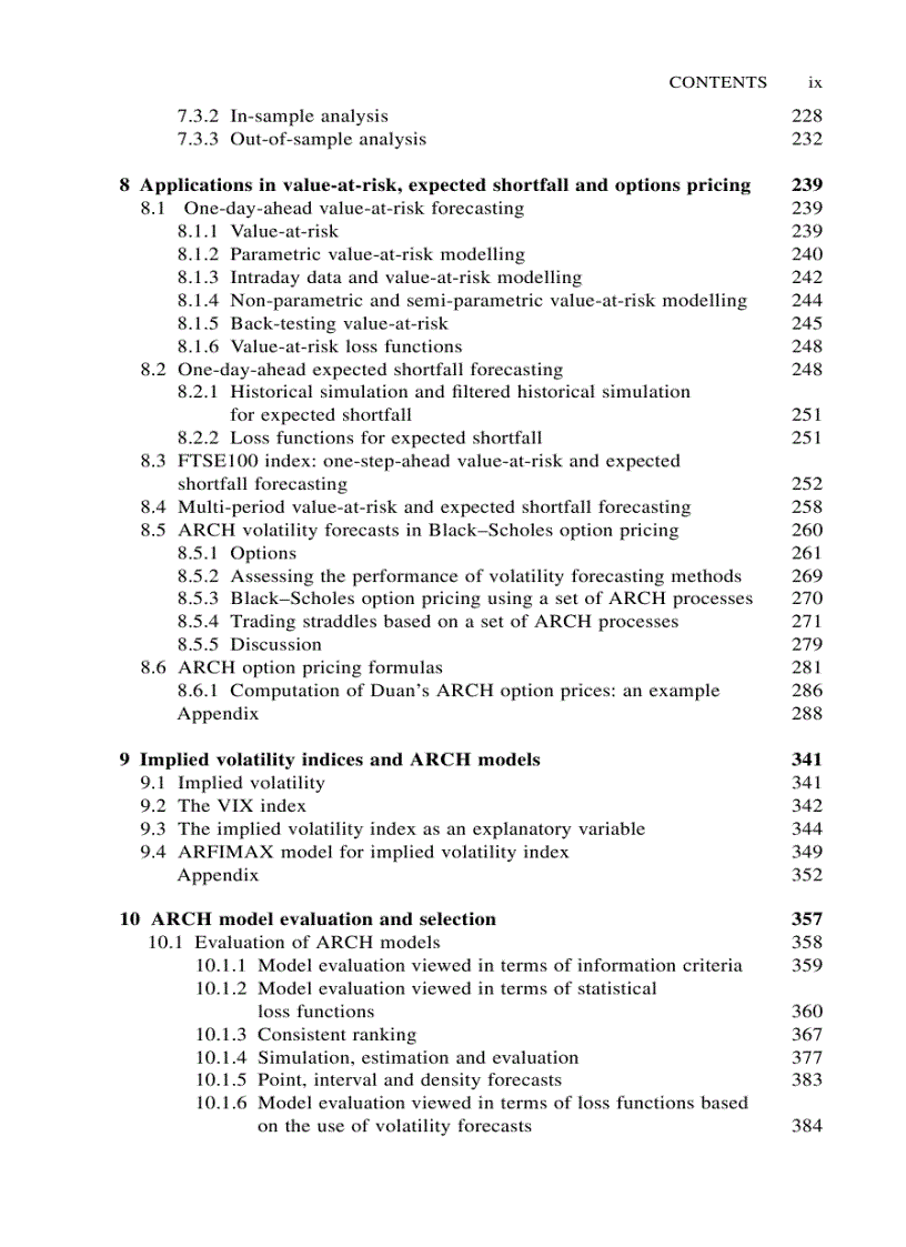 image for page ARCH Models for Financial Applications